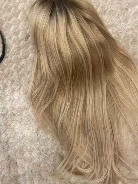 Peruka z Brazylijskich ludzkich włosów 100% naturalna Blond