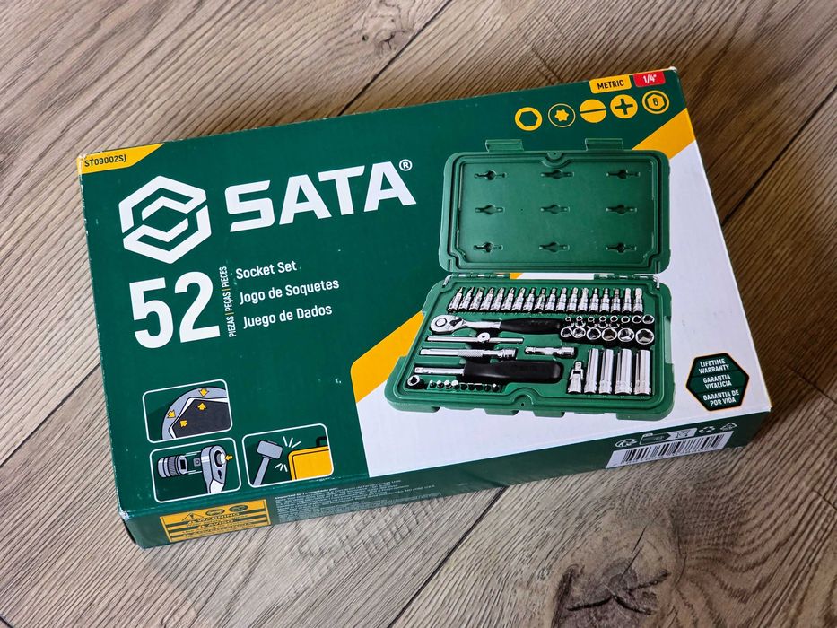 SATA Profesjonalny Zestaw Narzędzi Klucze Nasadowe Bity Grzechotka