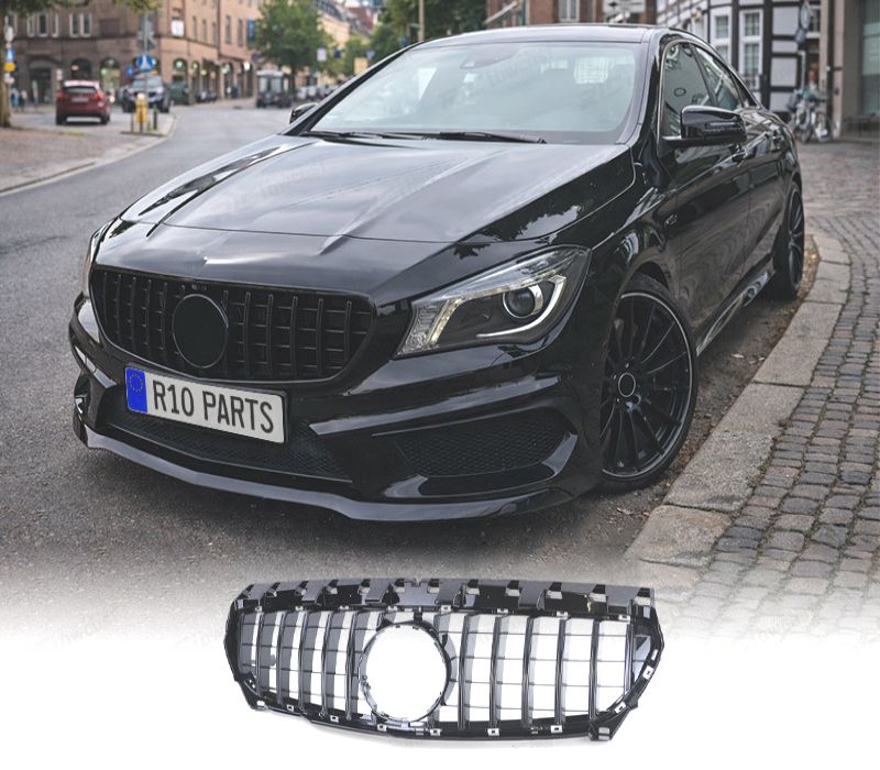 GRELHA MERCEDES CLA W117 13-16 LOOK AMG GTR PRETO BRILHANTE
