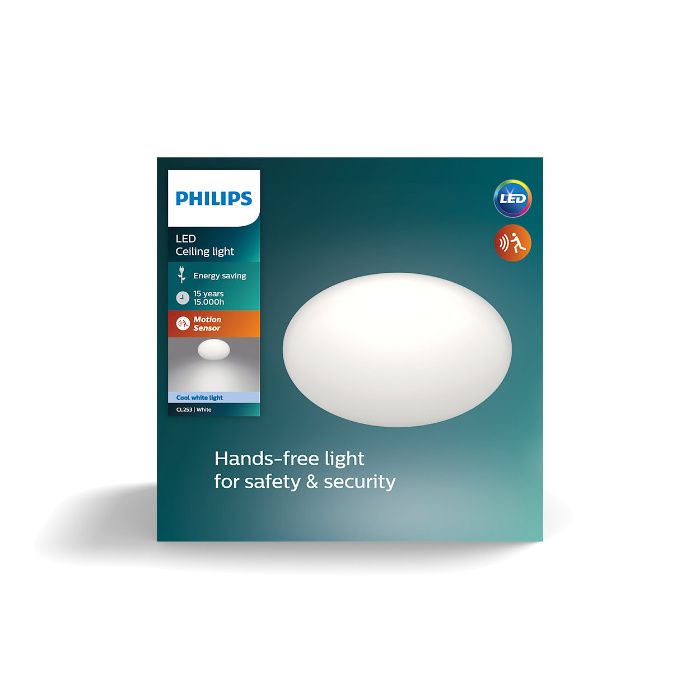 Plafon LED Philips com sensor de movimento