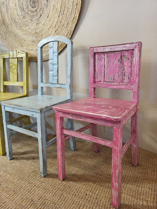 4 cadeiras, cabide, mesa desmontável, vintage, rustico