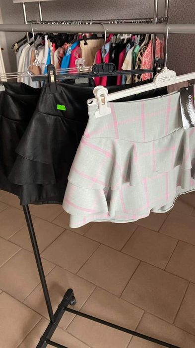 Spódnico spodenki damskie m szare krata excellence