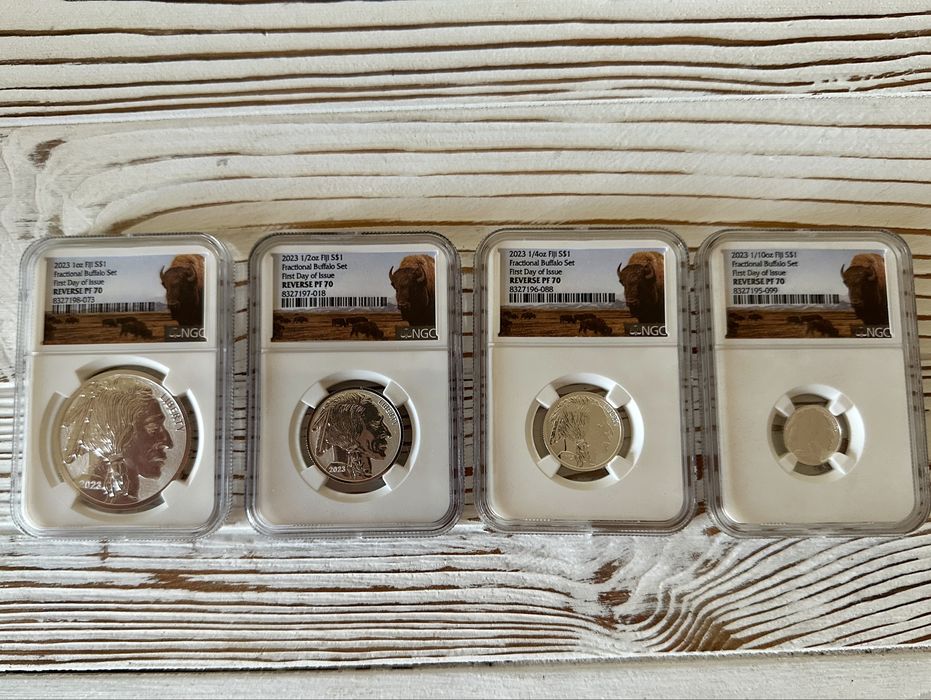 Монета набор 2023 Американский бизон ( Буффало ) NGC PF70 Сербро