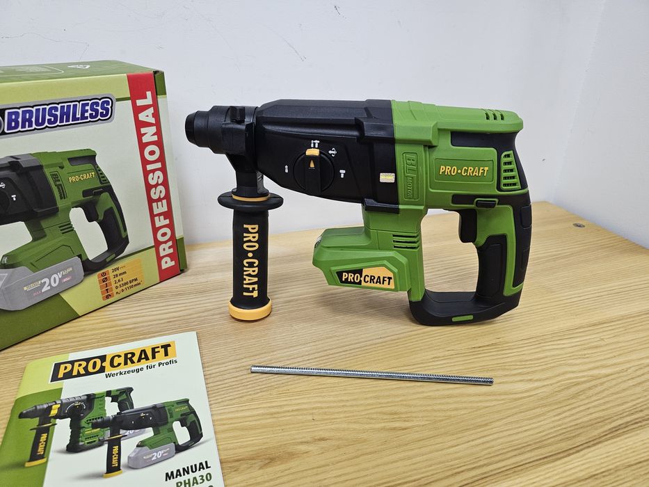 2,6Дж Акумуляторний Перфоратор ProCraft PHA40 Безщітковий Гарантія 36м