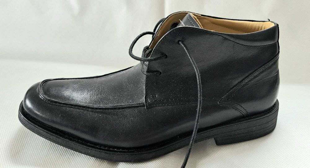 Steptronic - Meskie Skórzane Sztyblety 3x Skóra Naturalna 40 Czarne