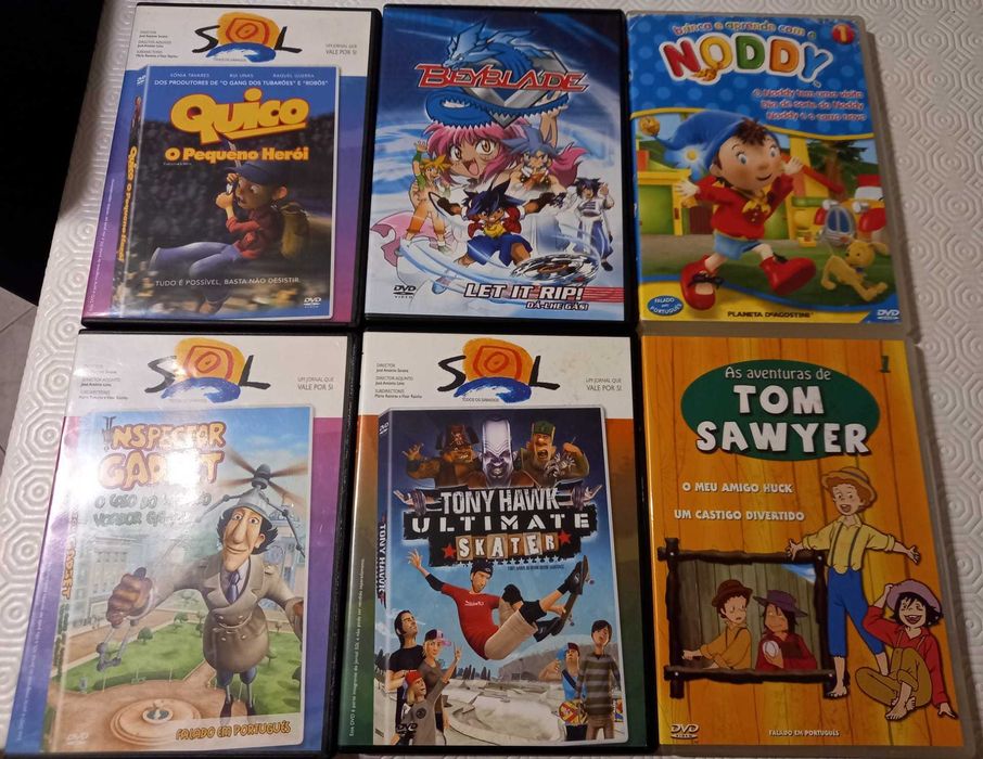 Lote de DVDs para crianças