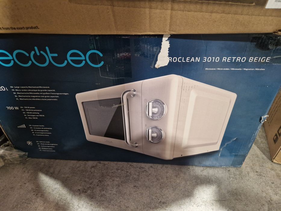 Cecotec Mikrofalówka 20 l Proclean 3010 Retro Beige, 700 W