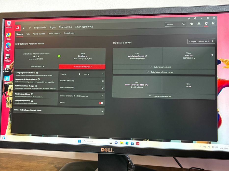 Pc Gaming i5-9500 /Radeon RX6500xt/ Completo