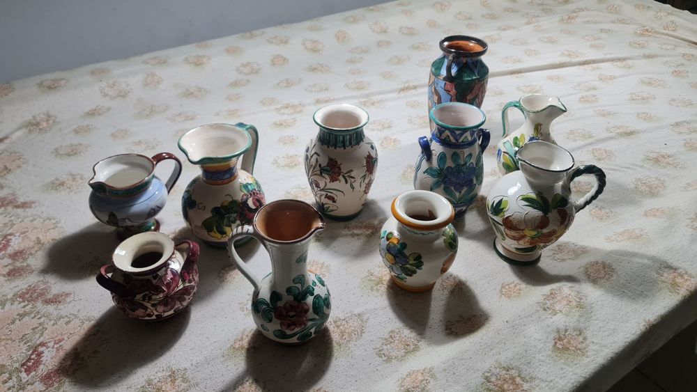 Coleçao Vasos jarras copos tudo pintado a mao  e muito mais