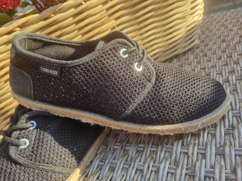 Trampki cenkinowe R37 TOM & ROSE tenisówki sneakersy espadryle