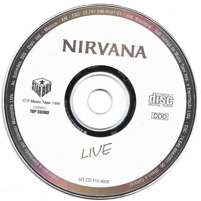 Nirvana - - - - - Live - - - - - CD