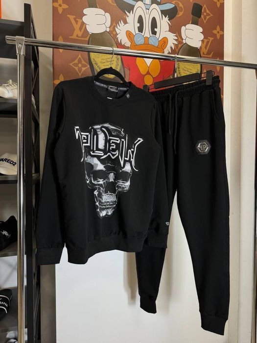 РАСПРОДАЖА -50% Мужской спортивный костюм PHILIPP PLEIN черный S M