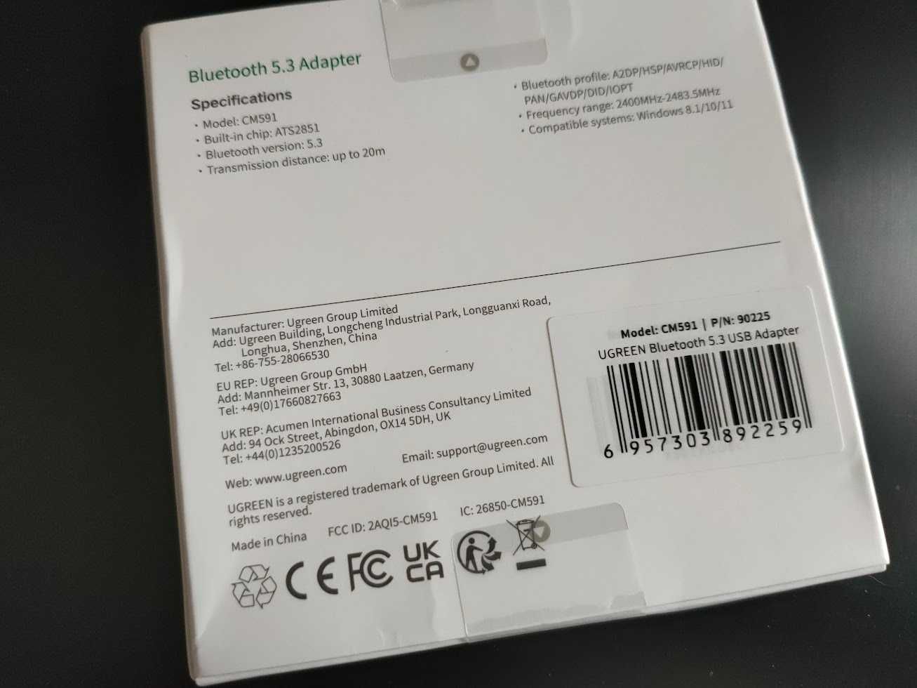  CM591 Bluetooth 5.3 USB адаптер для компьютера: 300 грн .