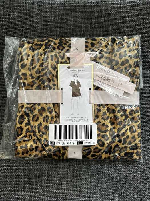 Піжама Victoria’s Secret сатинова леопардова XS–XL | Оригінал | Опт