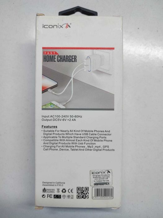 Carregador USB de Tomada Iconix