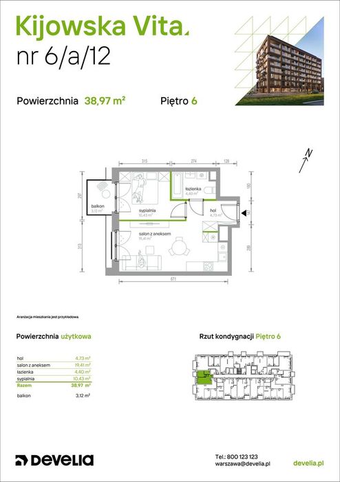 2-pokojowe mieszkanie 38m2 + balkon Bezpośrednio