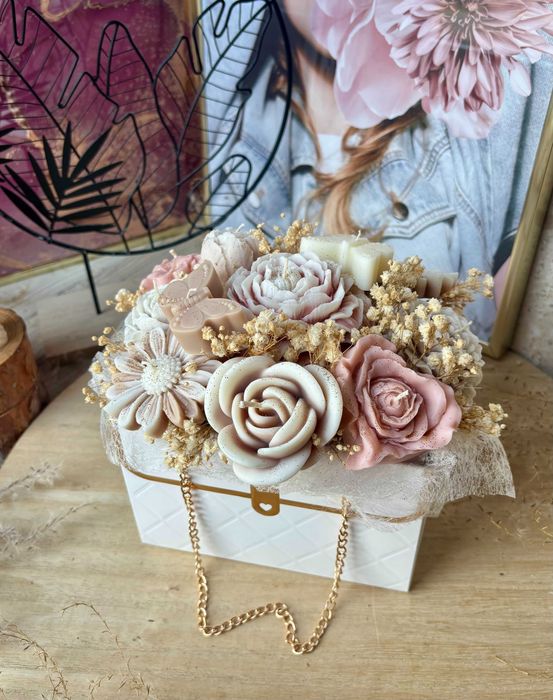 Flowerbox Bukiet ze świec sojowych w torebce