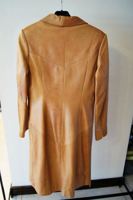 Płaszcz 100% skóra Camel Marbet jak nowy S 36