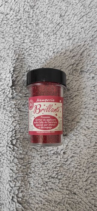 brokat stamperia 50g CZERWONY K3G03