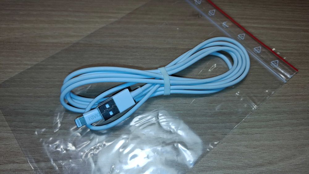 Kabel USB-A Do Lightning RAVPower Do iPhone iPad 1m Biały