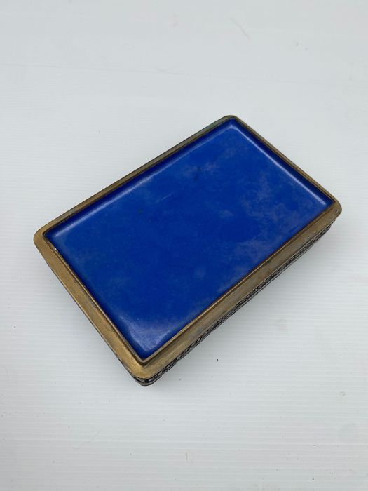 Caixa Laca Chinesa Cinnabar Séc XIX 15,5 cm