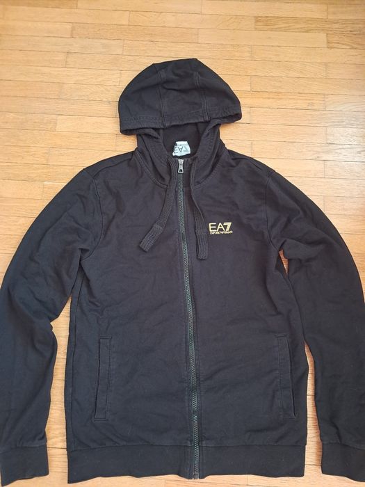 Czarna Bluza rozpinana Armani Emporio EA7 M