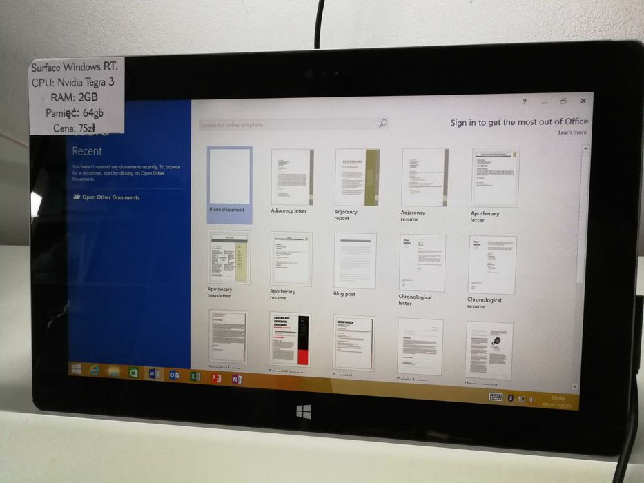 Microsoft Surface RT 2/64GB | Nvidia Tegra 3