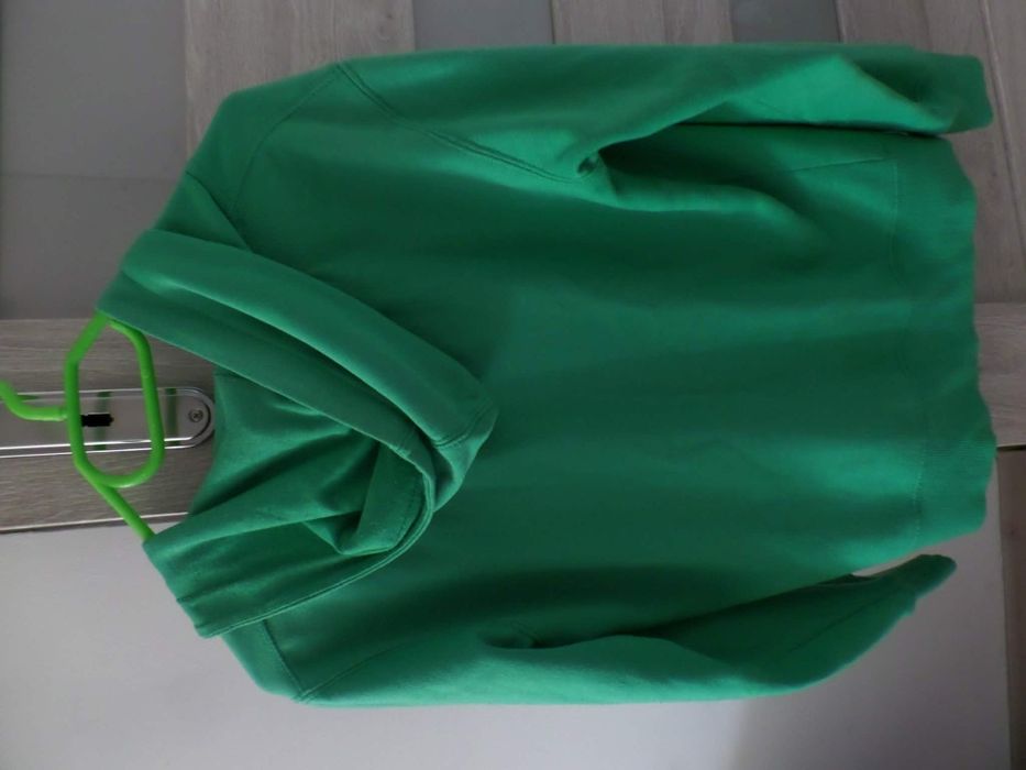 Bluza męska zielona rozpinana z kapturem
