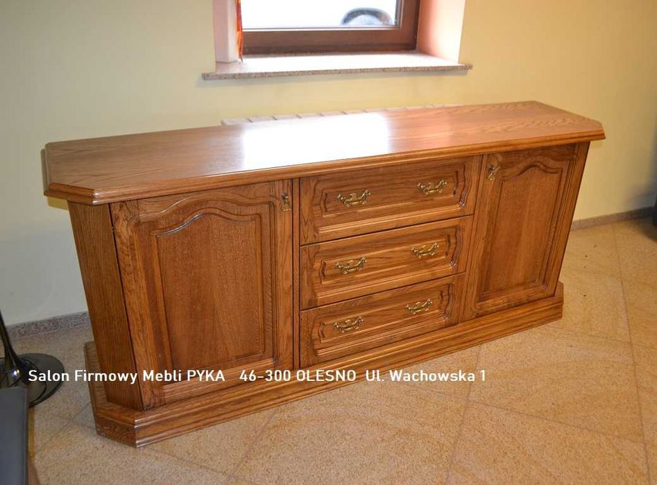 Nowa Komoda 200 cm KINGA / Dąb Rustikal / -30 % Wyprzedaż /  PRODUCENT Pyka Salon Olesno WACHOWSKA 1