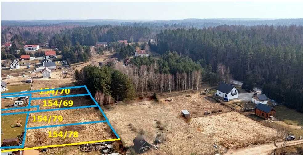 Działka bud. uzbrojona z WZ w -Łapka k/ Barczewo
