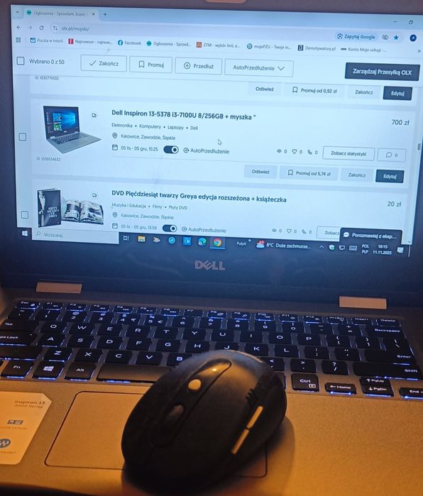 Dell dotykowy Inspiron 13-5378   + myszka bezprze