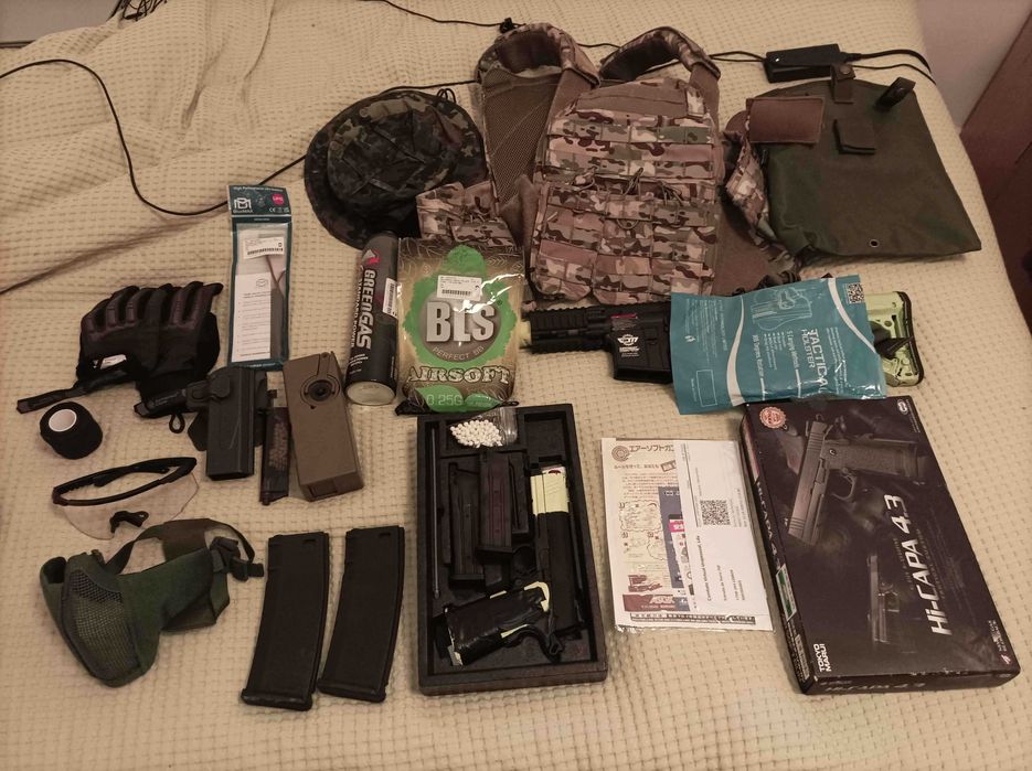 Kit completo para a prática de Airsoft
