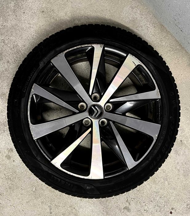 4 Jantes 18" 5x108 Peugeot/Citroen Seminovas montadas com pneus Pirelli All Season 235/45 R18.