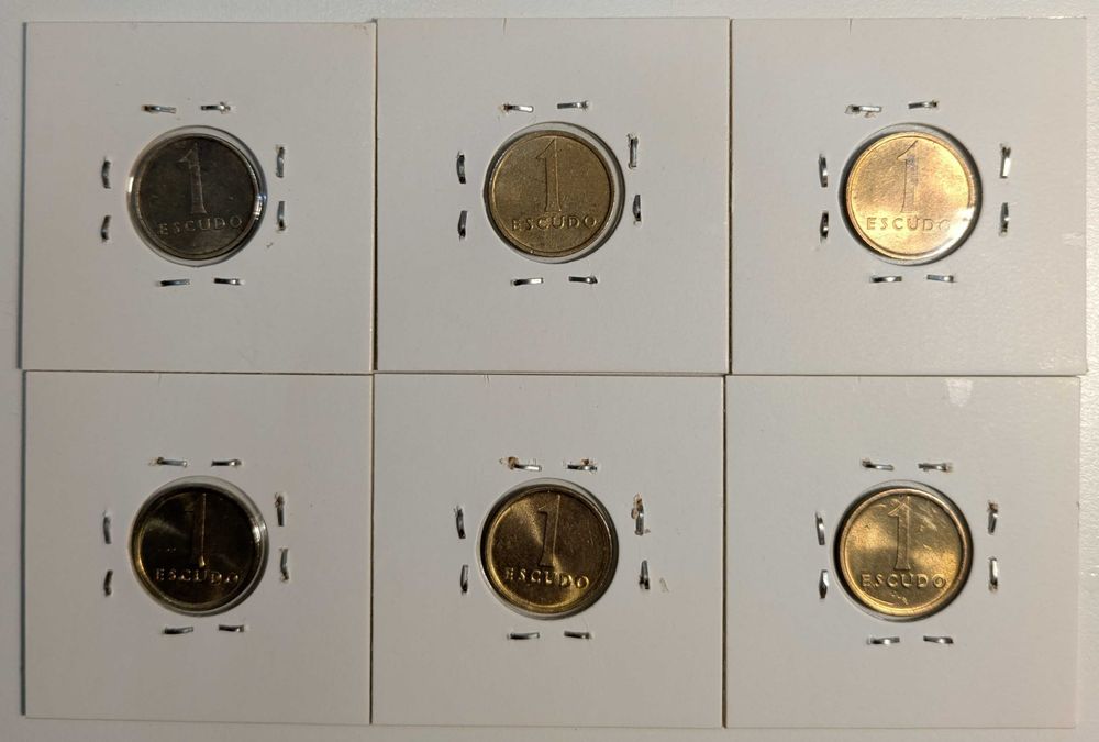 Coleção completa moedas 1 escudo 1981 a 1986