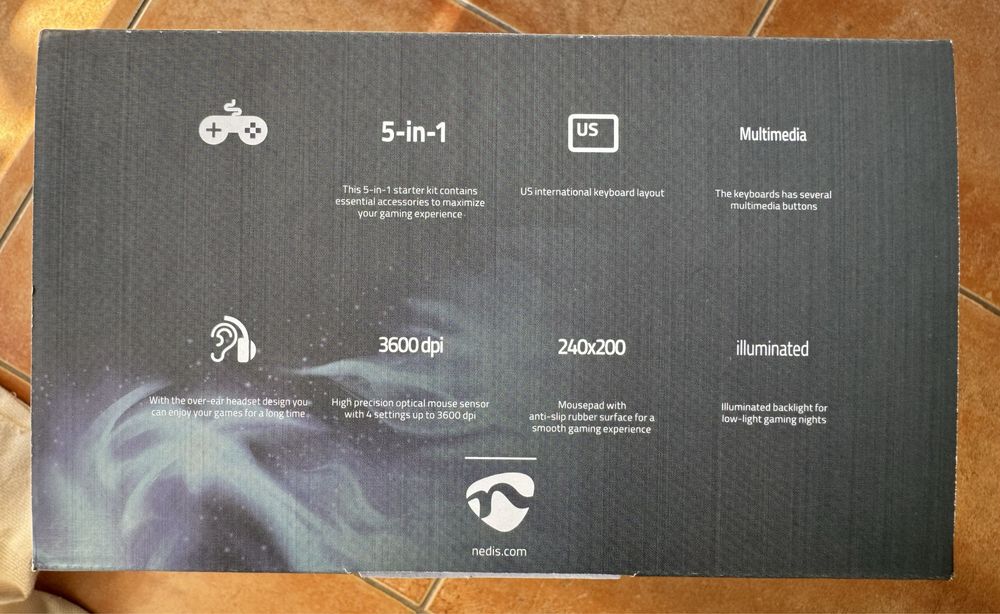 Kit Nedis Gaming 5 in 1