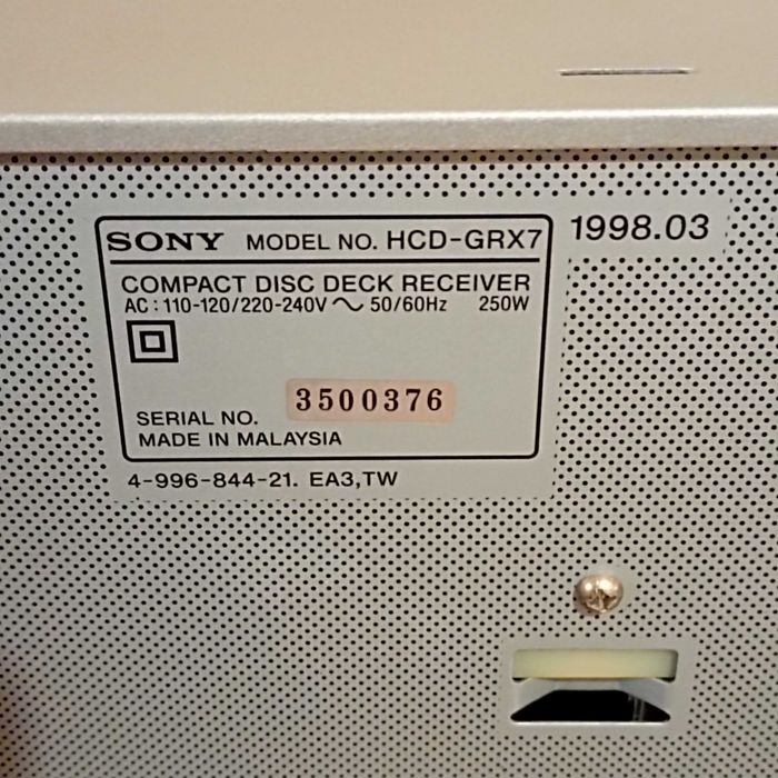 Музыкальный центр SONY MHC GRX7 (RX99)