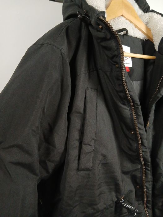 Lee Cooper kurtka damska czarna parka zimowa z kapturem L