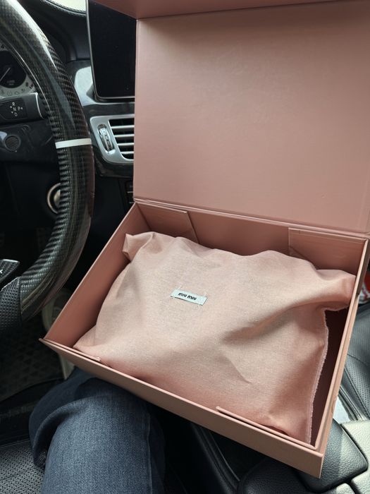 Сумка miu miu Arcadie leather bag коричнева шкіряна