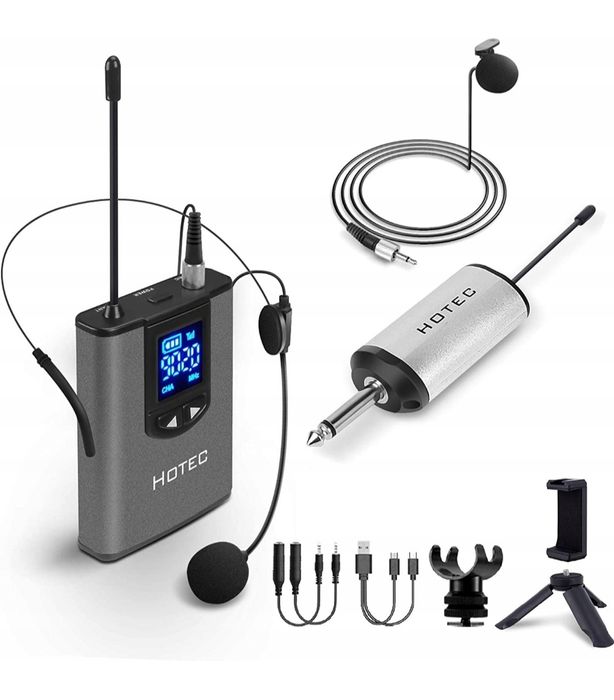 Bezprzewodowy zestaw słuchawkowy HOTEC UHF