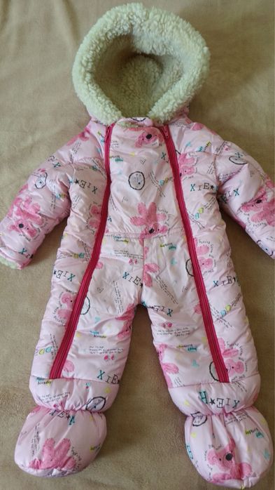 Комбінезон теплий зимовий для дівчинки до 6 міс