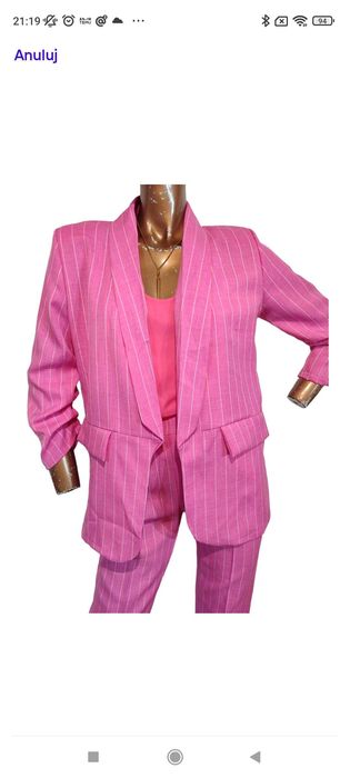 Garnitur damski różowy