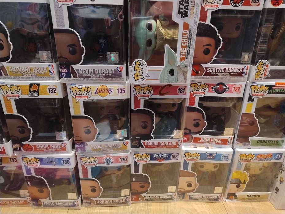 Funko pop figurki nba, star wars, jurassic park, dc, mandalorian