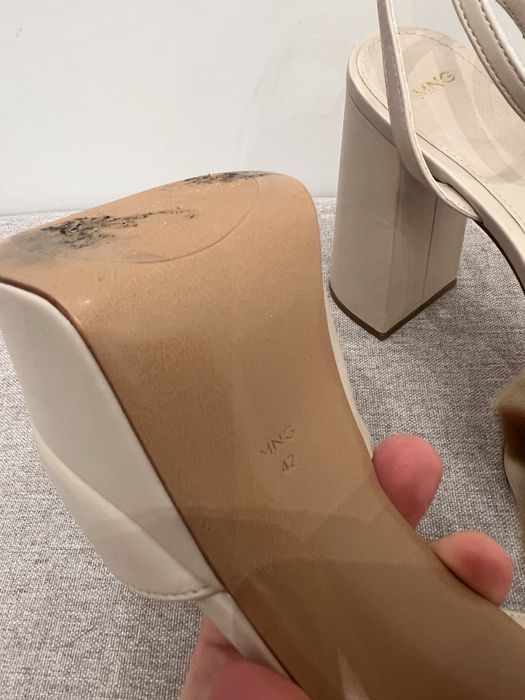 Sandalias Bege Mango 42 senhora