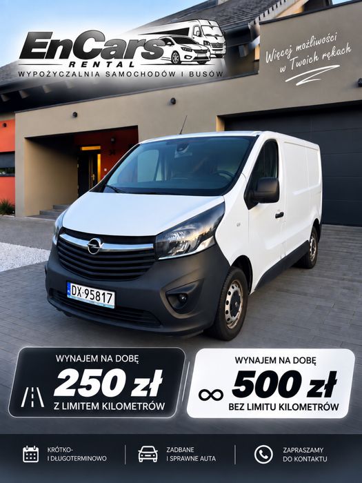 Wynajem busa Opel Vivaro 2019 | Bus dostawczy blaszak | Wypożyczalnia busów