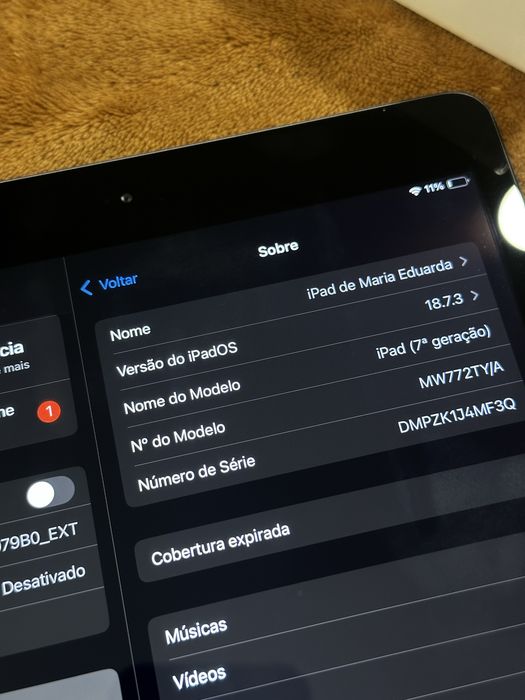 iPad 7ª Geração 128GB – Como Novo + Capa