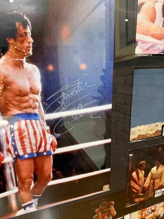Oryginalne zdjęcie plakat z autografem Rocky IV Sylvester Stallone