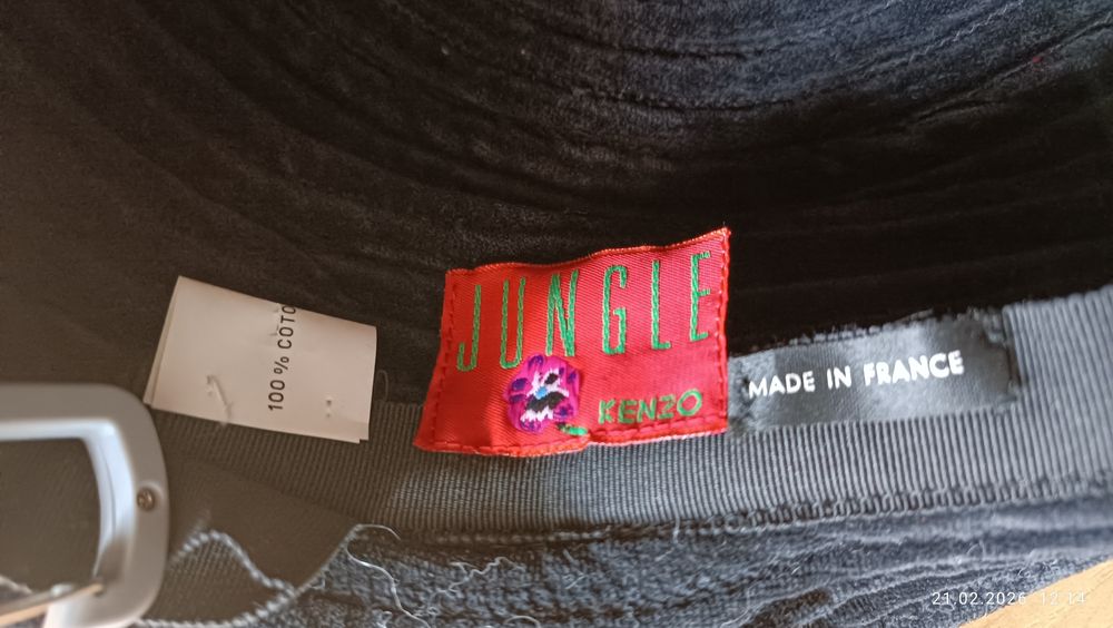 Вельветовая, бархатная шляпа-ведро (bucket hat) Франция (Jungle Kenzo)