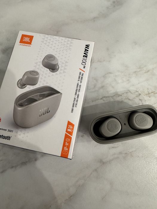 Bezprzewodowe sluchawki JBL WAVE100 Tws kosc sloniowa wireless