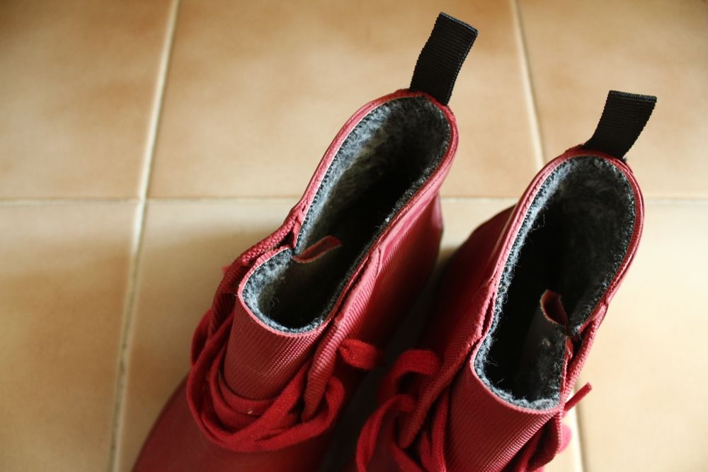 Botas galochas AIGLE 36 vermelho rosa red shoes borracha botins