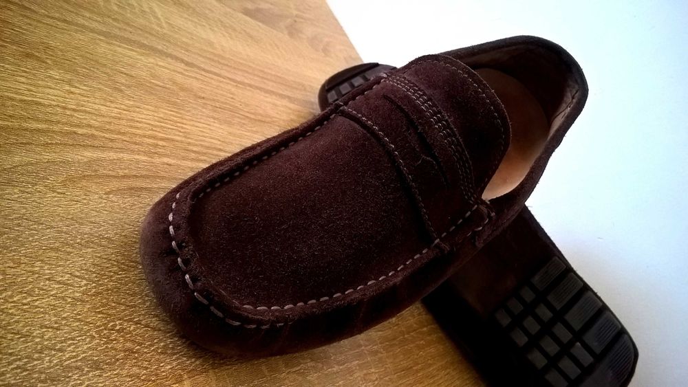 ECCO  mokasyny brazowe skórzane roz 41